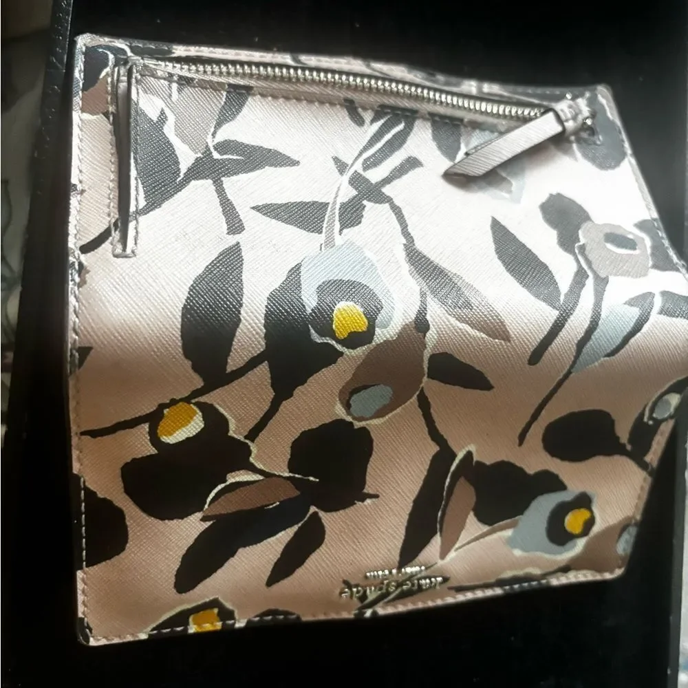 Kate Spade Cameron Paper Rose Pink Continental wallet coin purse id accessory